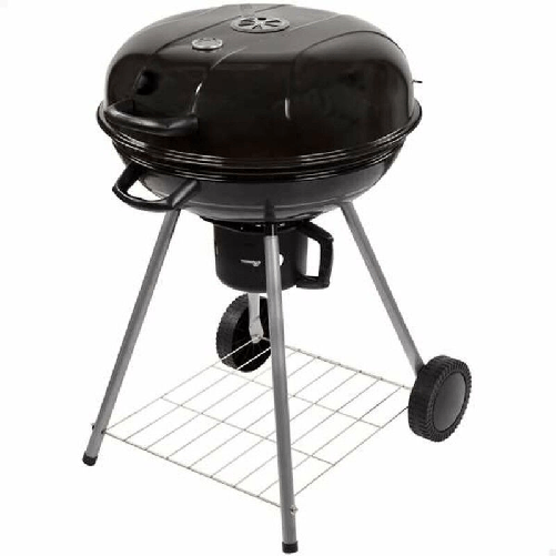 Aktive Barbecue a Carboni con Ruote Aktive Textilene 57 x 86 cm Nero