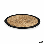 Gift Decor Sottopentola Naturale Nero 35 x 1 x 35 cm (48 Unità)