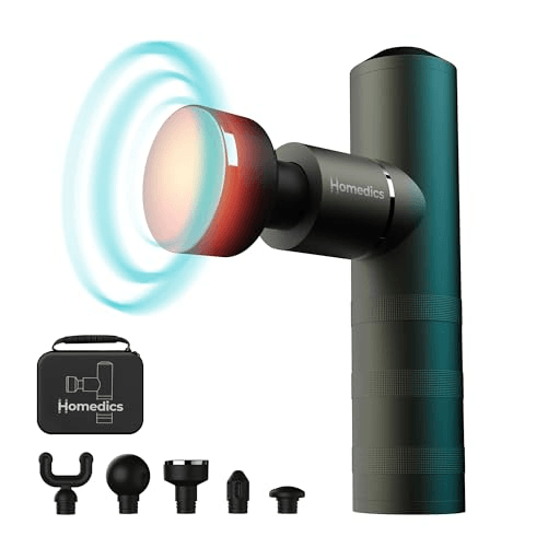 HoMedics MYTI Massaggiatore Elettrico Portatile Riscaldato - Sollievo Muscolare con 5 Accessori