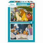 Disney Set di 2 Puzzle Disney Lion King and Lady and the Tramp 48 Pezzi