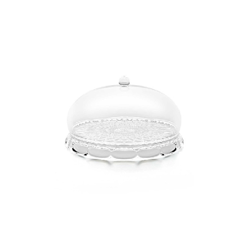 GUZZINI PIATTO TORTA con CAMPANA 34cm Trasparente