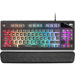 Mars Gaming Teclado Gaming MKAX RGB Control - Compacto TKL - Pulsacion H-Mech - 9 Efectos RGB - Boton Roller Volumen - R