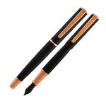 MONTEVERDE PENNA STILOGRAFICA IMPRESSA NERO-ROSEGOLD punta M MONTEVERDE