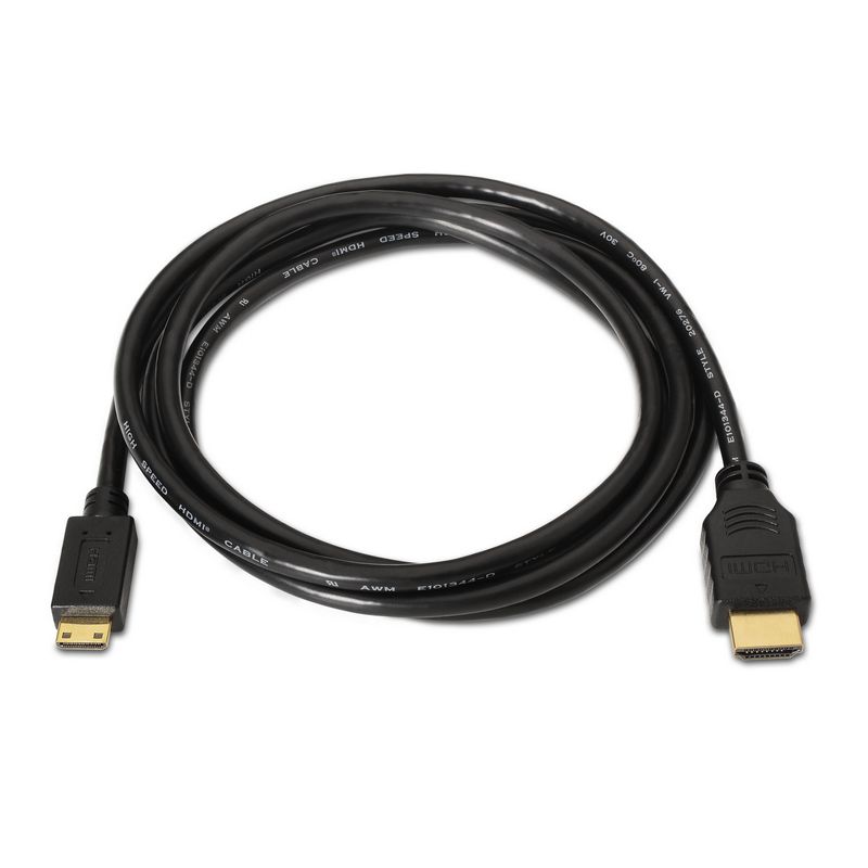 AISENS-A119-0115-cavo-HDMI-3-m-HDMI-tipo-A--Standard--HDMI-Type-C--Mini--Nero