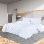 VidaXL Set Copripiumino Bianco 135x200 cm in Microfibra Leggera
