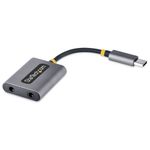 StarTech.com Adattatore USB-C a Jack 3.5mm - Splitter USB Type C per 2 Cuffie con Microfono