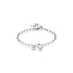SAGAPO BRACCIALE Lucky Light GOCCIA BIANCA CUORE ROSA