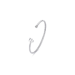 SAGAPO BRACCIALE RIGIDO Click ACCIAIO LETTERA F
