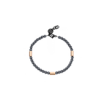 SAGAPO BRACCIALE Riot NERO ROSA e EMATITE