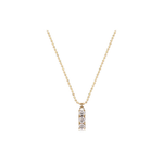 SAGAPO COLLANA Dazzly PVD ORO 3 CRISTALLI BIANCHI