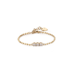 SAGAPO BRACCIALE Dazzly PVD ORO 3 CRISTALLI BIANCHI
