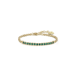 SAGAPO BRACCIALE DAZZLY PVD ORO TENNIS VERDE