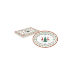 EASY LIFE VASSOIO OVALE 35X23cm CHRISTMAS FOLK