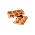SILIKOMART STAMPO BRIOCHETTE CAN 6 Cavita 8cm Classic Silicone