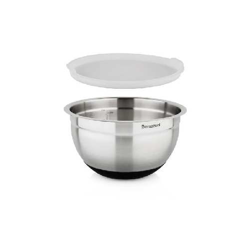 BARAZZONI CIOTOLA IMPASTARE con COPERCHIO 24cm INOX SILICONE