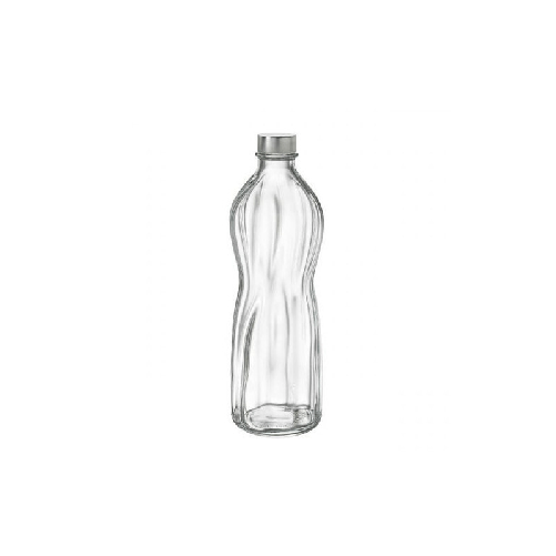 BORMIOLI BOTTIGLIA VETRO TRASPARENTE CON TAPPO Aqua 0,75Lt