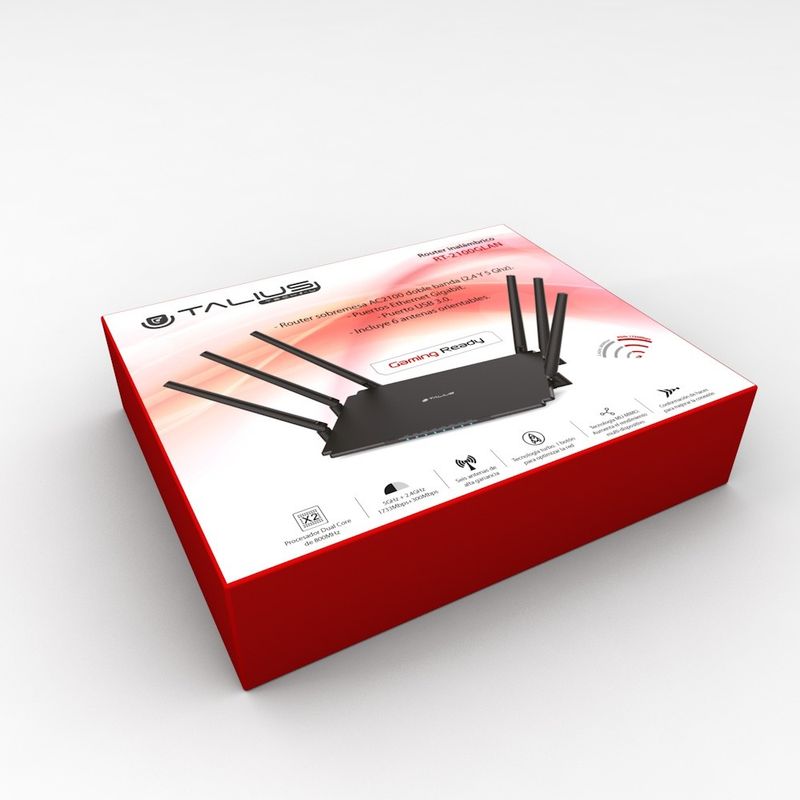 TALIUS-RT-2100GLAN-router-wireless-Gigabit-Ethernet-Dual-band--2.4-GHz-5-GHz--4G-Nero