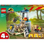 LEGO Jurassic Park 76957 La Fuga del Velociraptor, Dinosauro Giocattolo per Bambini 4+ Anni con Dino