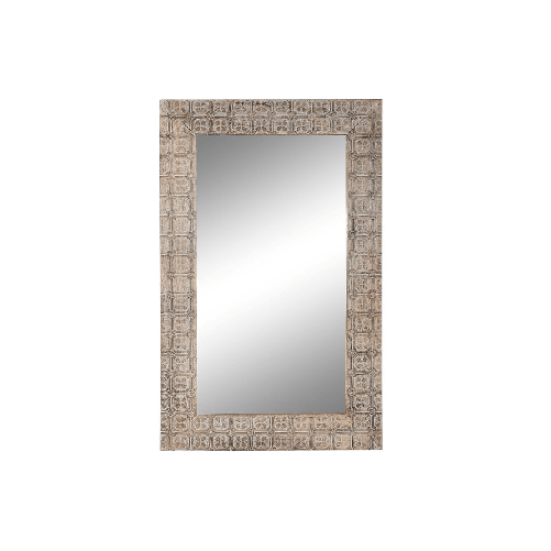 DKD Home Decor Specchio da parete DKD Home Decor Marrone Naturale Indiano 76,5 x 3 x 122 cm