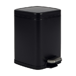 PERFETTO Bidone Pico - con pedale e vaschetta - 4 L - nero satinato - Perfetto