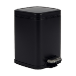 PERFETTO Bidone Pico - con pedale e vaschetta - 6 L - nero satinato - Perfetto