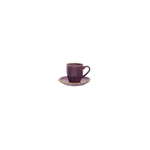 ROSE E TULIPANI TAZZA CAFFE' con PIATTO Concerto Malva