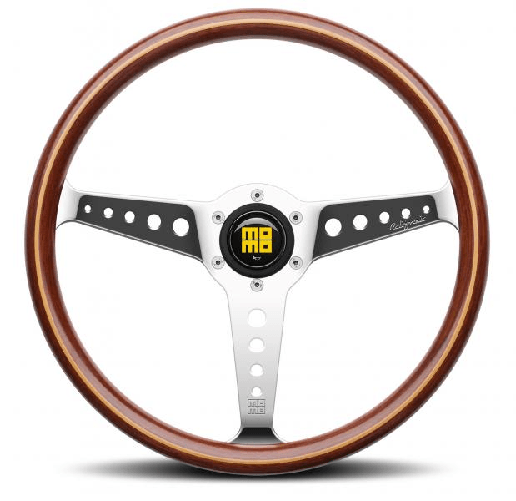 Momo Volante California Wood zebrano/cromato 360 mm