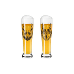 SCHONHUBER 2 BICCHIERI BIRRA Orso e Lupo