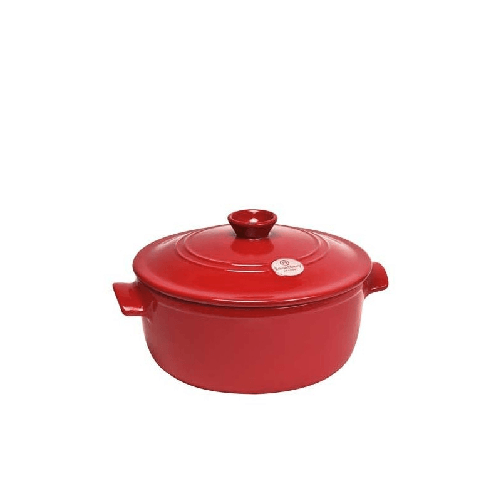 EMILE HENRY CASSERUOLA TONDA COCOTTE 24cm h.16cm Grand Cru Rosso Flame
