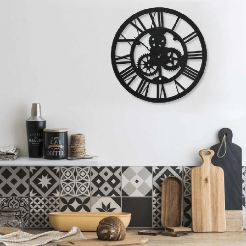 VidaXL Orologio da Parete Nero 30 cm Acrilico
