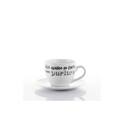 WEISSESTAL TAZZA COLAZIONE con PIATTO SOLO QUANDO HO FINITO MI PUOI PARLARE