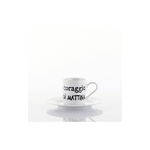 WEISSESTAL TAZZA CAFFE' con PIATTO CI VUOLE CORAGGIO, IL LUNEDI' MATTINA