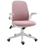 Vinsetto Sedia da Ufficio Ergonomica ad Altezza Regolabile, in Tessuto Effetto Velluto, 62.5x60x94-104 cm