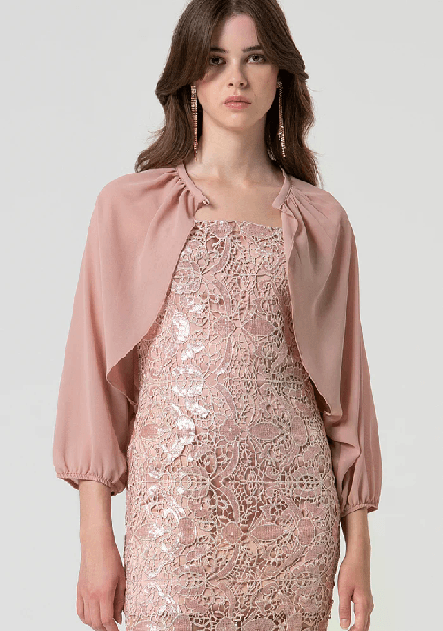 FRACOMINA BOLERO COPRISPALLE DONNA FRACOMINA FQ25SJ1002W41201 ROSA ORIGINALE PE 2025