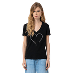 FRACOMINA MAGLIA T SHIRT DONNA FRACOMINA FP25ST3007J401N5 COTONE NERO ORIGINALE PE 2025