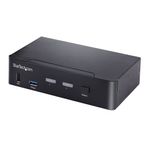 StarTech.com Switch KVM USB C, KVM DisplayPort a 2 porte con video HDR 4K 60Hz UHD, Audio da 3,5 mm