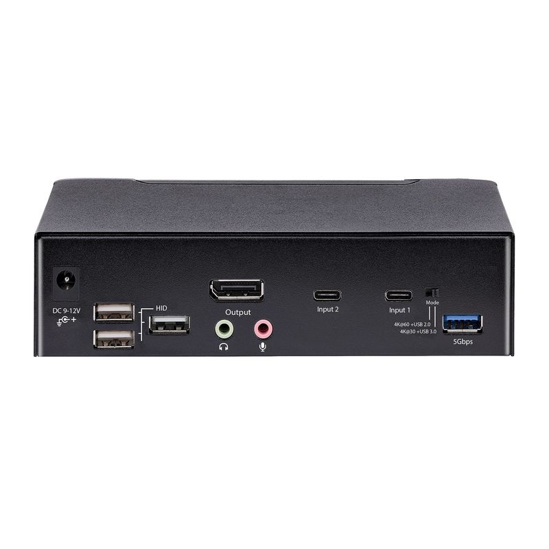 StarTech.com-Switch-KVM-USB-C-KVM-DisplayPort-a-2-porte-con-video-HDR-4K-60Hz-UHD-Audio-da-35-mm-Hub-4x-USB-HID-e-2x-USB-A-3.0-5Gbps-Hot-Key-Switching-Compatibile-Thunderbolt-3-e-4--SV231DPUCA-