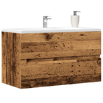 VidaXL Mobile Pensile da Bagno Legno Antico 80x38,5x45cm in Truciolato