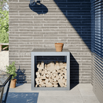 VidaXL Rastrelliera per Legna 60x40x60 cm in Acciaio Zincato