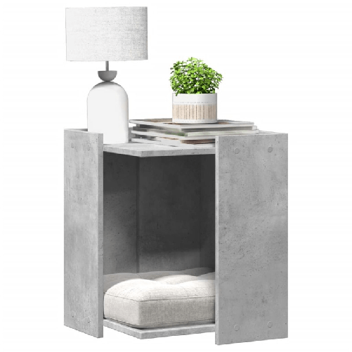 VidaXL Recinto Lettiera Gatti Grigio Cemento 60x40x40 cm in Truciolato