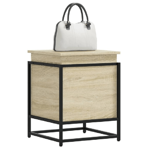 VidaXL Contenitore con Coperchio Rovere Sonoma 40x40x51,5cm Truciolato