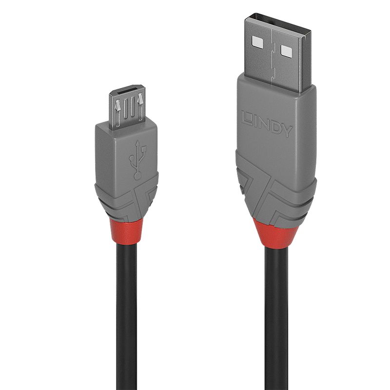 Lindy-36732-cavo-USB-1-m-USB-2.0-USB-A-Micro-USB-B-Nero-Grigio