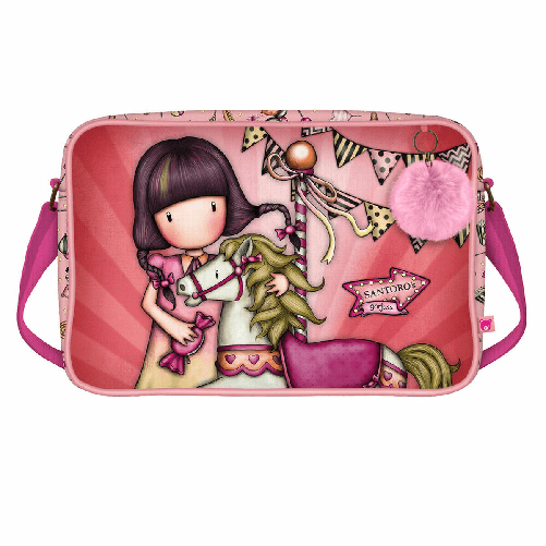 Gorjuss Borsa per la scuola Gorjuss Carousel Salmone (35 x 26.5 x 10.5 cm)