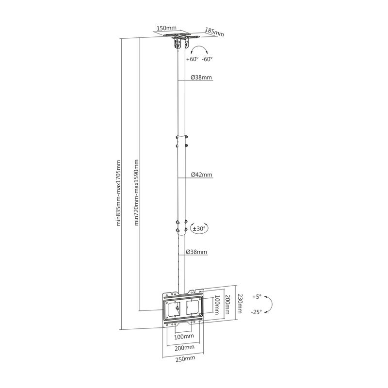 AISENS-CT43TSE-053-Supporto-TV-a-parete-1092-cm--43---Nero