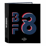 BlackFit8 Raccoglitore ad anelli BlackFit8 Urban Nero Blu Marino A4 27 x 33 x 6 cm
