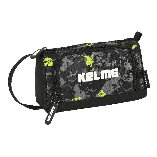 Kelme  Astuccio per la Scuola con Accessori Kelme Jungle Nero Grigio Lime 20 x 11 x 8.5 cm (32 Pezzi)