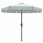 Marbueno Ombrellone Acciaio 8 Stecche D300 cm Poliestere Bianco Giardino 10491