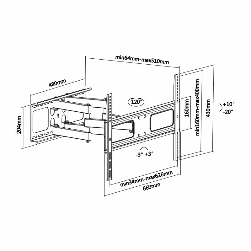 AISENS-WT70TSLE-027-Supporto-TV-a-parete-1778-cm--70---Nero