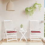 VidaXL Cuscini per Sedia 2 pz Rosso Vino 40x40x3 cm in Tessuto Oxford