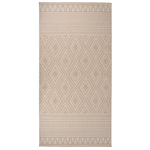 VidaXL Tappeto da Esterni a Tessitura Piatta 100x200cm Strisce Marroni
